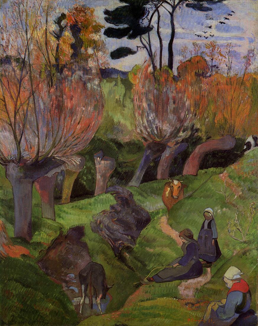 The Willows - Paul Gauguin Painting